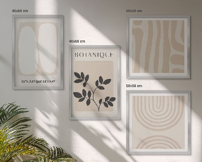 Polittico con cornice Poster di piante delicate in stile boho