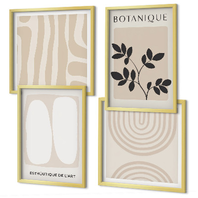 Polittico con cornice Poster di piante delicate in stile boho