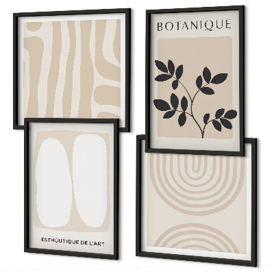 Polittico con cornice Poster di piante delicate in stile boho