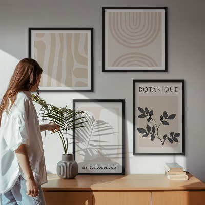 Polittico con cornice Poster di piante delicate in stile boho