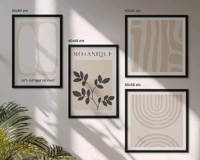 Polittico con cornice Poster di piante delicate in stile boho