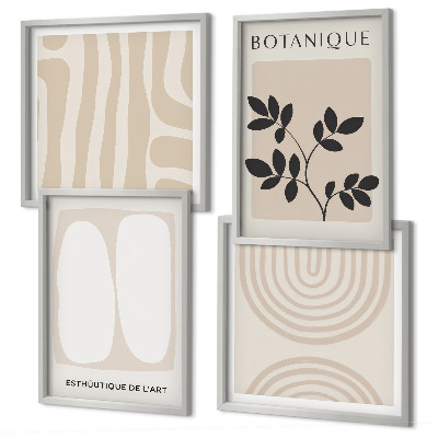 Polittico con cornice Poster di piante delicate in stile boho