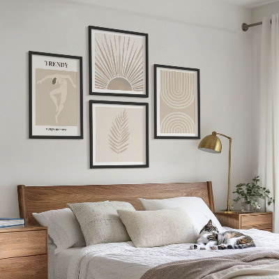 Galleria a parete Poster astratti in stile boho pastello