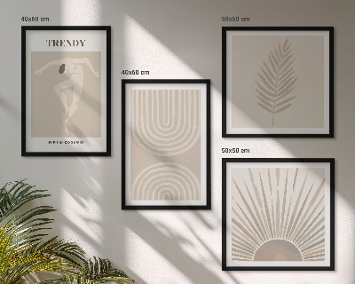 Galleria a parete Poster astratti in stile boho pastello