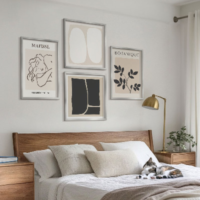 Composizione di 4 quadri I dipinti di piante eleganti di Matisse