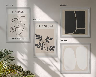 Composizione di 4 quadri I dipinti di piante eleganti di Matisse