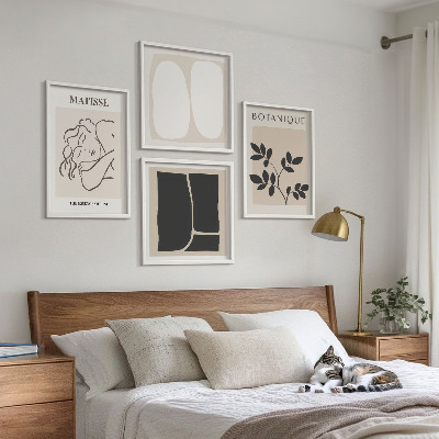 Composizione di 4 quadri I dipinti di piante eleganti di Matisse
