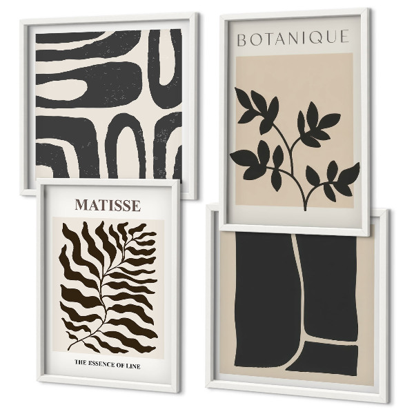 Polittico con cornice Poster minimalisti di piante