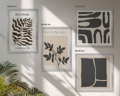 Polittico con cornice Poster minimalisti di piante