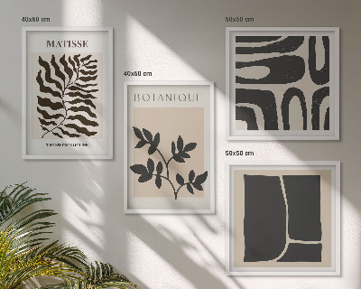 Polittico con cornice Poster minimalisti di piante
