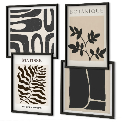 Polittico con cornice Poster minimalisti di piante