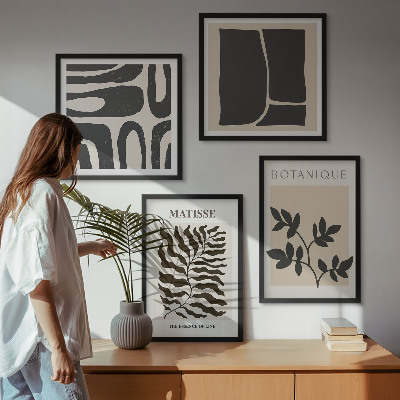 Polittico con cornice Poster minimalisti di piante