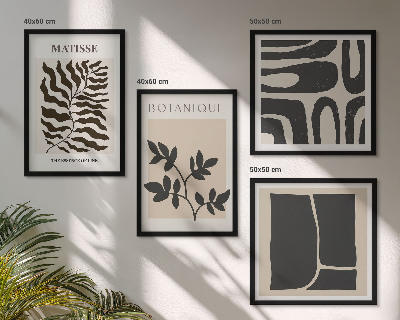Polittico con cornice Poster minimalisti di piante
