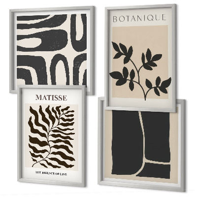 Polittico con cornice Poster minimalisti di piante
