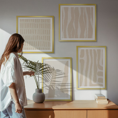 Galleria a parete Forme astratte di motivi boho
