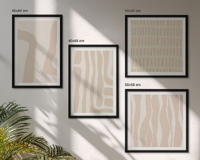 Galleria a parete Forme astratte di motivi boho