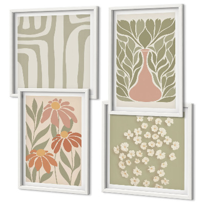 Galleria a parete stile boho minimalista floreale