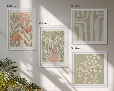 Galleria a parete stile boho minimalista floreale