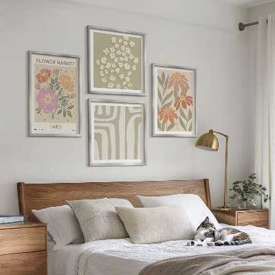 Polittico con cornice Motivi botanici Parigi Minimalismo