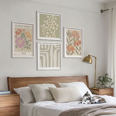Polittico con cornice Motivi botanici Parigi Minimalismo