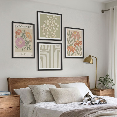 Polittico con cornice Motivi botanici Parigi Minimalismo