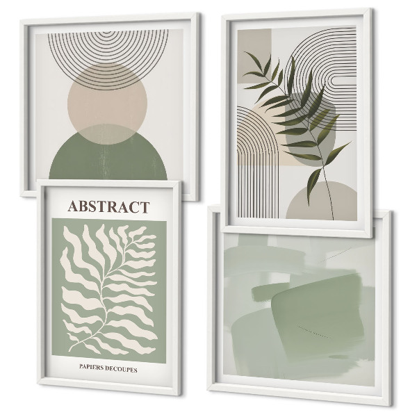 Galleria a parete astrazioni botaniche boho