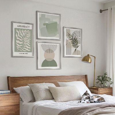 Galleria a parete astrazioni botaniche boho