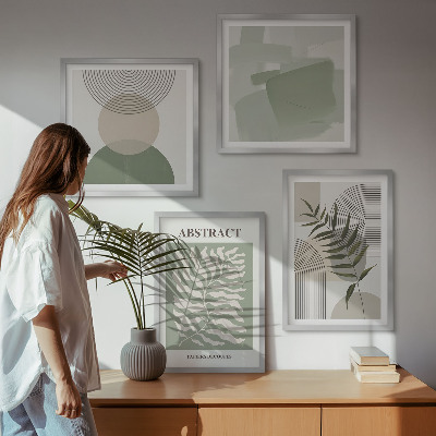Galleria a parete astrazioni botaniche boho