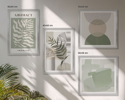 Galleria a parete astrazioni botaniche boho