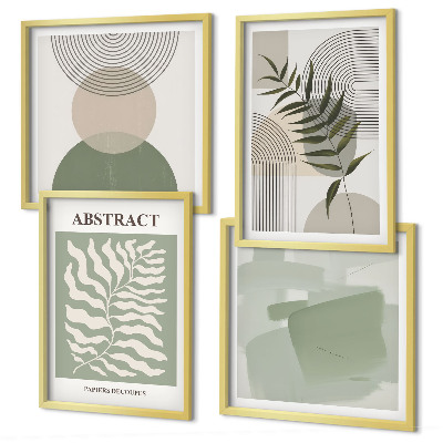 Galleria a parete astrazioni botaniche boho