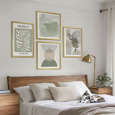 Galleria a parete astrazioni botaniche boho