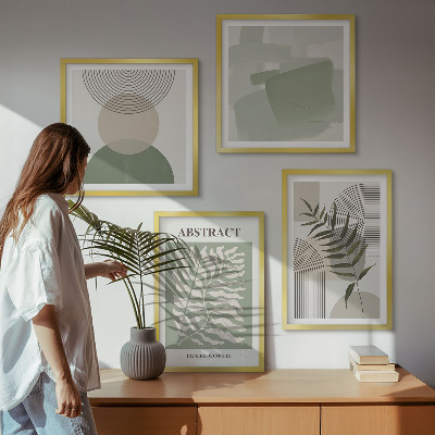 Galleria a parete astrazioni botaniche boho