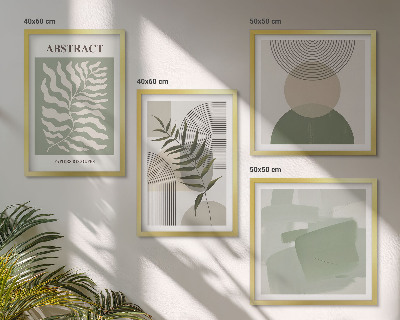 Galleria a parete astrazioni botaniche boho