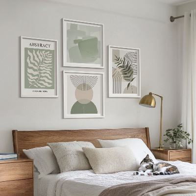 Galleria a parete astrazioni botaniche boho