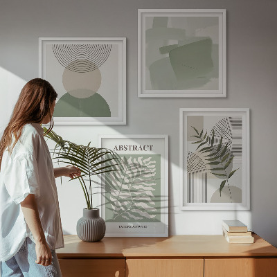Galleria a parete astrazioni botaniche boho
