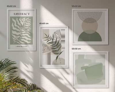 Galleria a parete astrazioni botaniche boho