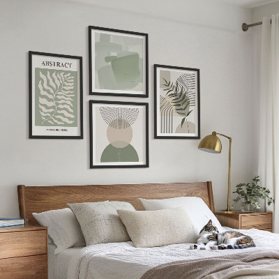 Galleria a parete astrazioni botaniche boho