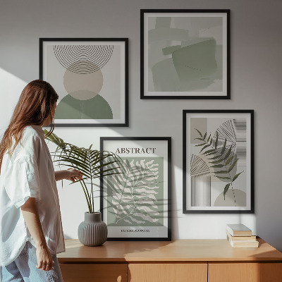 Galleria a parete astrazioni botaniche boho