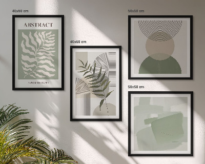 Galleria a parete astrazioni botaniche boho