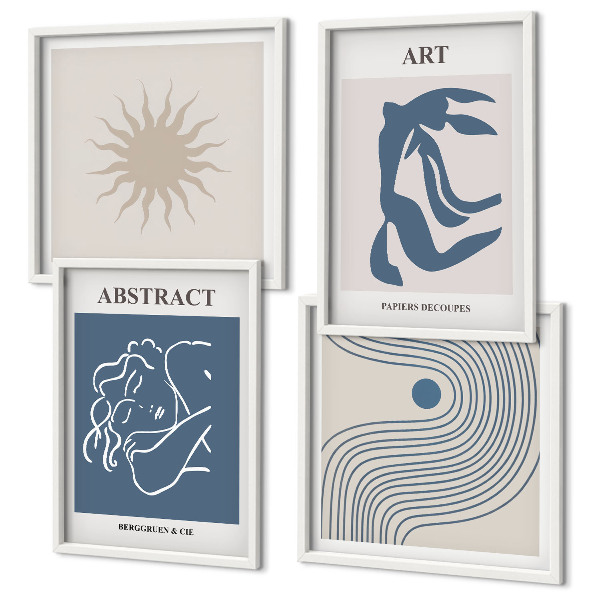 Composizione di 4 quadri Gli eleganti motivi astratti di Matisse