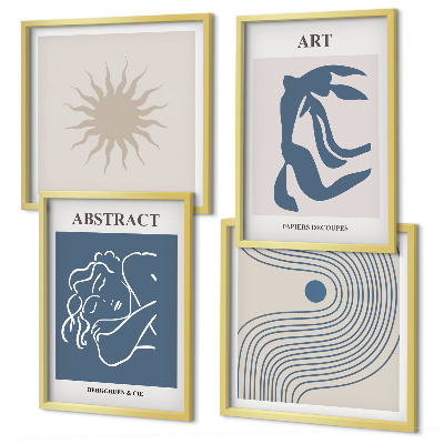 Composizione di 4 quadri Gli eleganti motivi astratti di Matisse