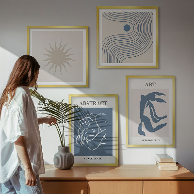Composizione di 4 quadri Gli eleganti motivi astratti di Matisse