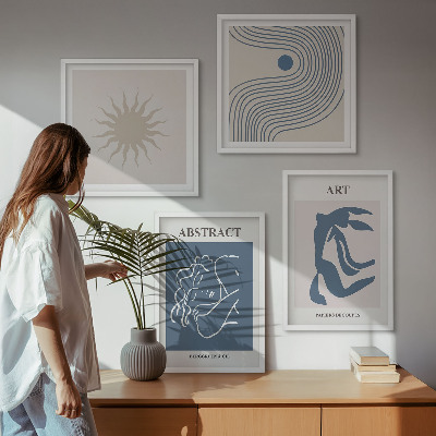 Composizione di 4 quadri Gli eleganti motivi astratti di Matisse