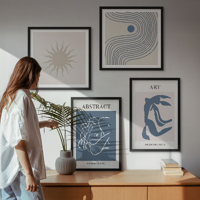 Composizione di 4 quadri Gli eleganti motivi astratti di Matisse