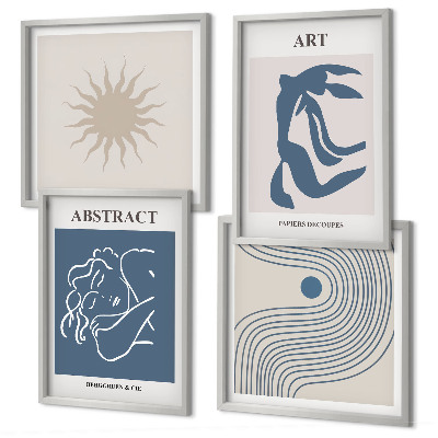 Composizione di 4 quadri Gli eleganti motivi astratti di Matisse