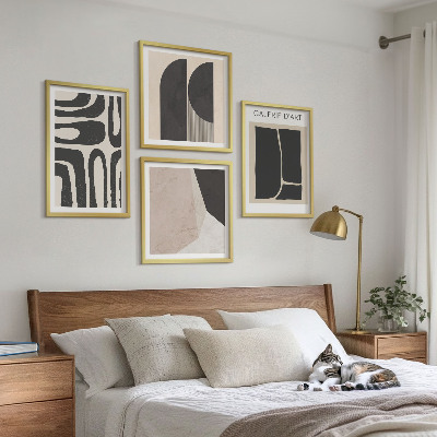 Composizione di 4 quadri Poster astratti minimalisti