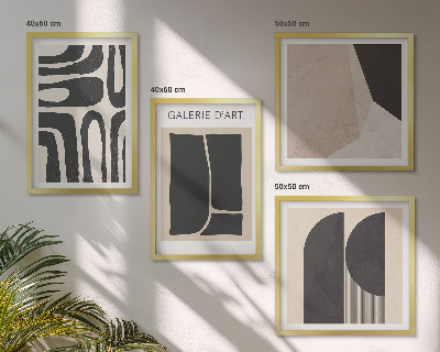 Composizione di 4 quadri Poster astratti minimalisti