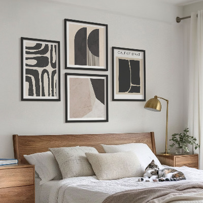 Composizione di 4 quadri Poster astratti minimalisti