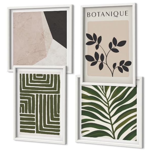 Polittico con cornice composizioni botaniche boho
