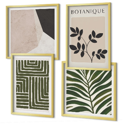 Polittico con cornice composizioni botaniche boho